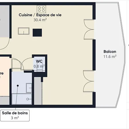 Balcon Vue & Acces Direct - 4 Pers